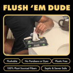 DUDE Wipes - Flushable Wipes - 6 Pack. 288 Wipes - Shea BUTTer Smooth Extra-Large Adult Wet Wipes - Vitamin-E & Aloe - Septic and Sewer Safe